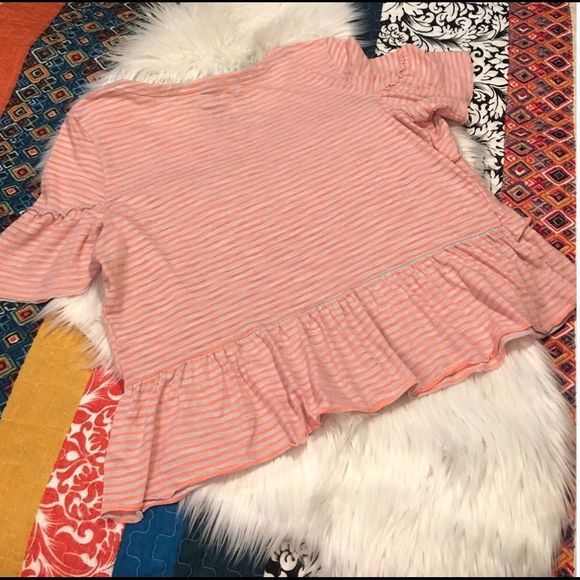 Anthropologie Postmark Ruffle Striped Top - Picture 5 of 8